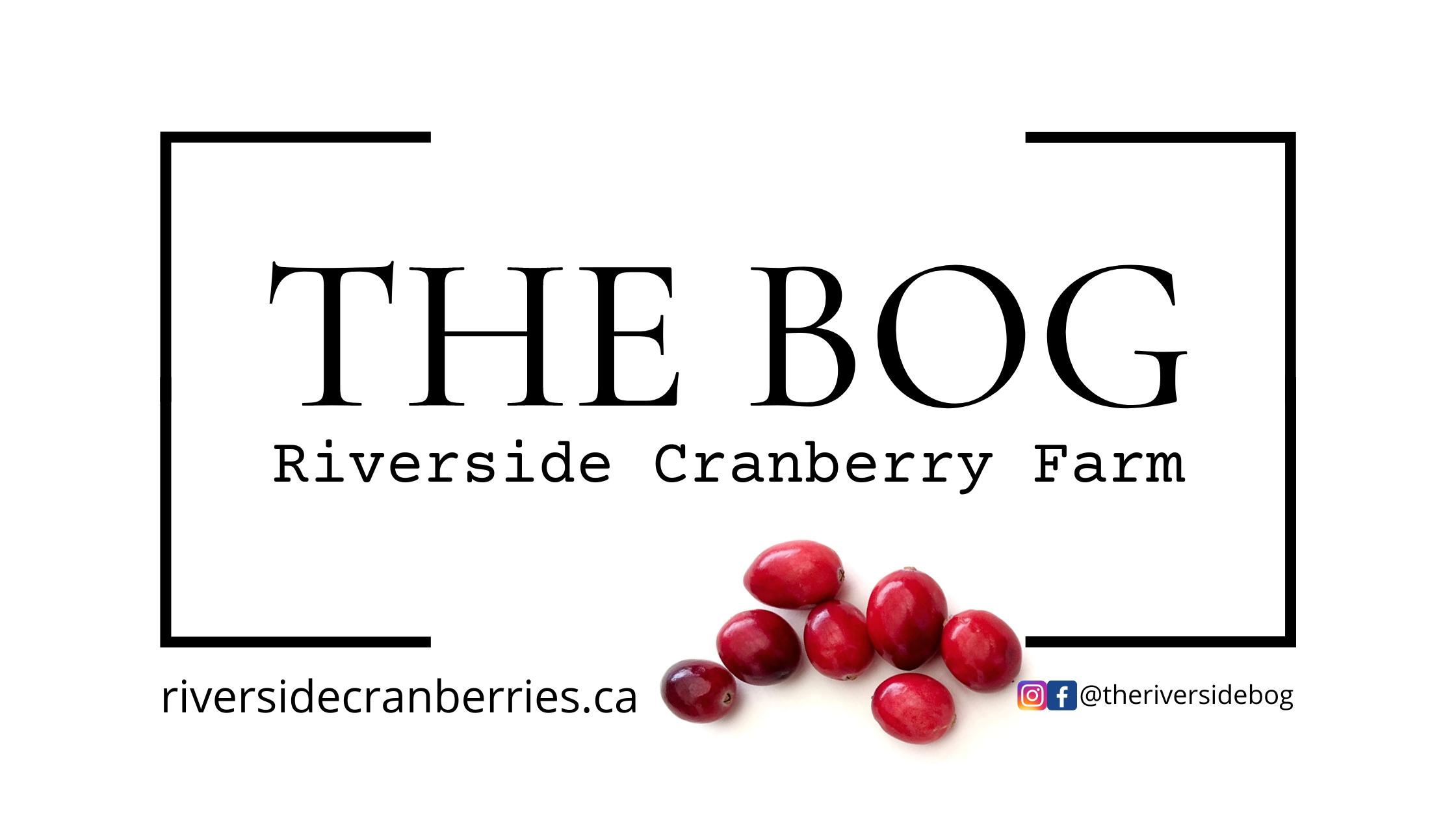 THE BOG Riverside Cranberry Farm logo image.