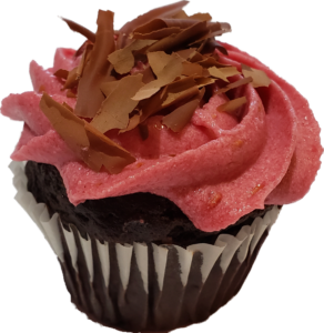 Cupcake: Chocolate Raspberry; Gluten-Free and Vegan image